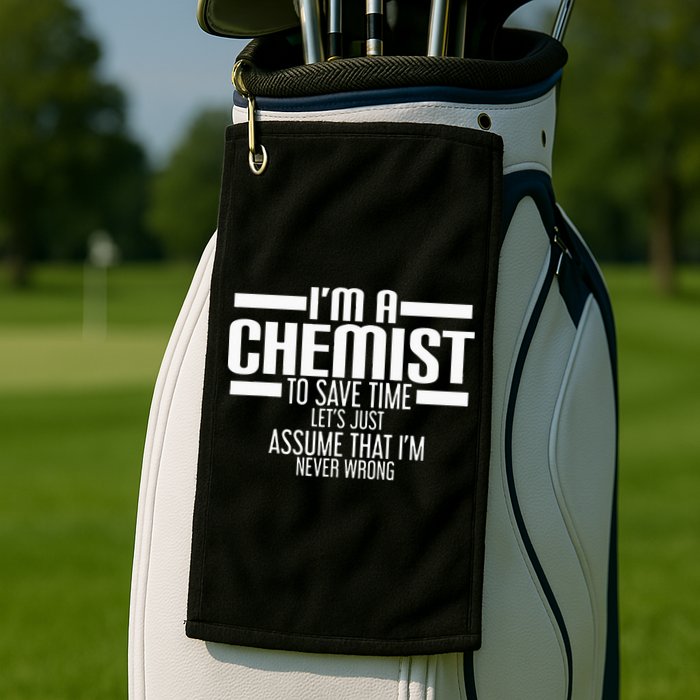 I'M A Chemist To Save Time Let'S Assume That I'M Never Wrong Golf Towel