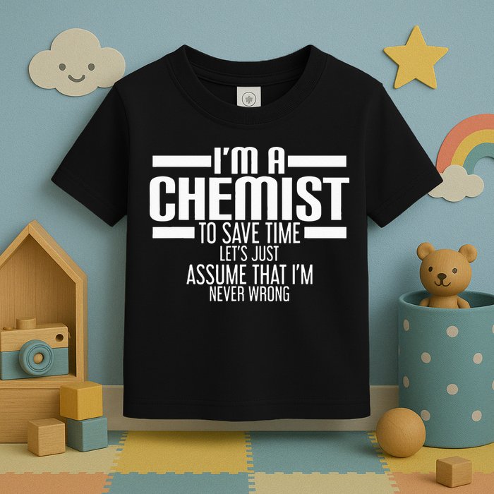 I'M A Chemist To Save Time Let'S Assume That I'M Never Wrong Toddler T-Shirt