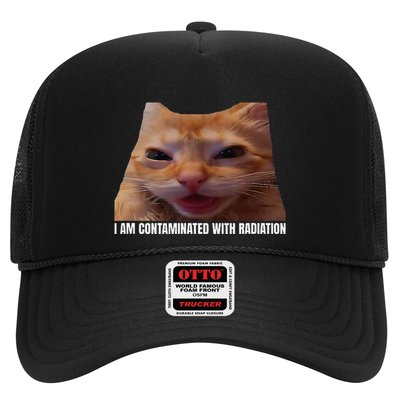 I Am Contaminated With Radiation Japanese Cat Meme Ironic Trucker Hat