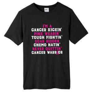 Im A Cancer Kickin Pink Wearing Tough Fighting Scar Ridden Tall Fusion ChromaSoft Performance T-Shirt