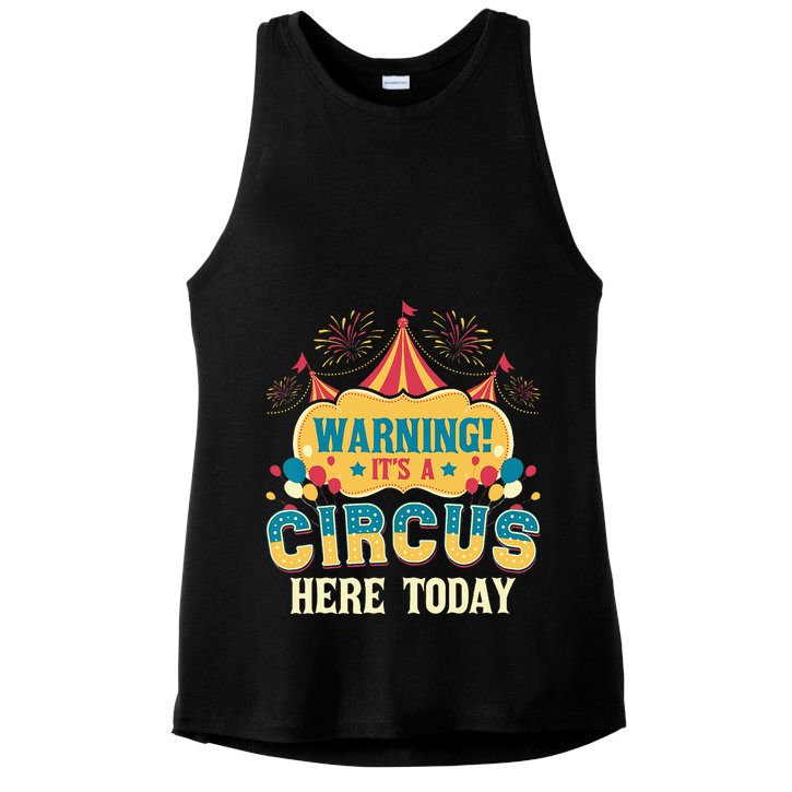 Its A Circus Here Today Circus Birthday Party Costume Ladies PosiCharge Tri-Blend Wicking Tank