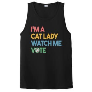 IM A Cat Lady Watch Me Vote Funny President 2024 Election PosiCharge Competitor Tank