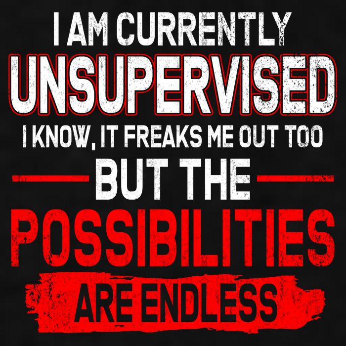 I Am Currently Unsupervised The Possibilities Are Endless Ladies PosiCharge Tri-Blend Wicking Tank