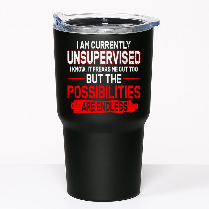 I Am Currently Unsupervised The Possibilities Are Endless Tumbler