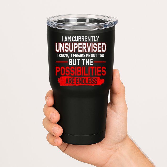 I Am Currently Unsupervised The Possibilities Are Endless Tumbler