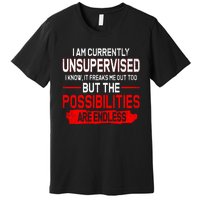 I Am Currently Unsupervised The Possibilities Are Endless Premium T-Shirt