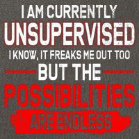 I Am Currently Unsupervised The Possibilities Are Endless Cotton Canvas Backpack