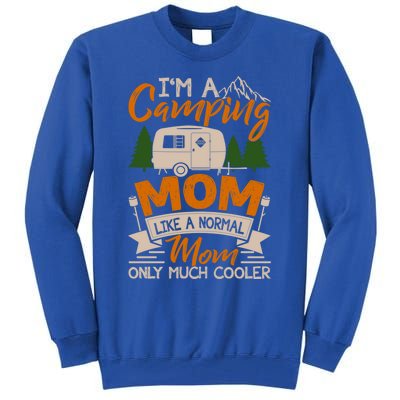 I'm A Camping Mom Like Normal Much Cooler Caravan Trailer Gift Tall Sweatshirt