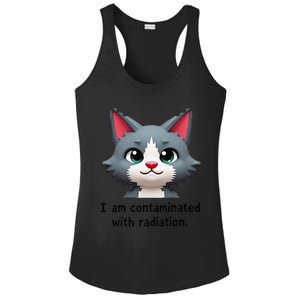 I Am Contaminated With Radiation Funny Ironic Cat Meme Ladies PosiCharge Competitor Racerback Tank