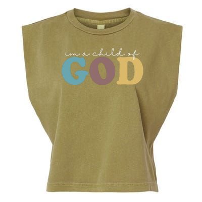 Im A Child Of God Christianity Garment-Dyed Women's Muscle Tee