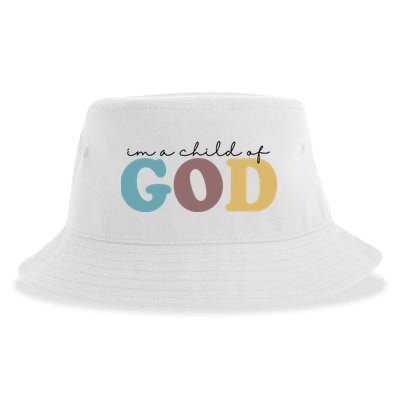 Im A Child Of God Christianity Sustainable Bucket Hat
