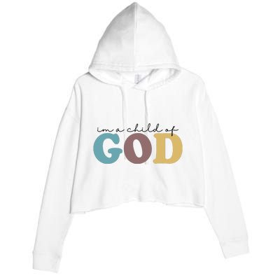 Im A Child Of God Christianity Crop Fleece Hoodie