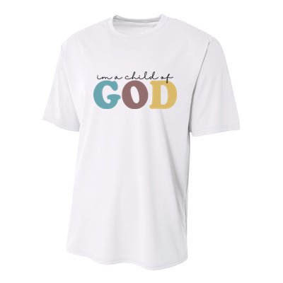 Im A Child Of God Christianity Youth Performance Sprint T-Shirt