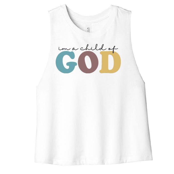 Im A Child Of God Christianity Women's Racerback Cropped Tank