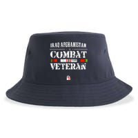 Iraq Afghanistan Combat Veteran Proud Army Military Vintage Sustainable Bucket Hat