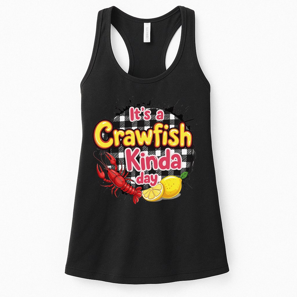 Its A CrawFish Kinda Day Crawfish Funny Louisiana Seafood Womens Tank Top