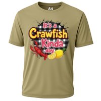 Its A CrawFish Kinda Day Crawfish Funny Louisiana Seafood Cooling Performance Crew T-Shirt
