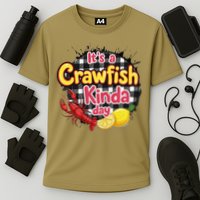 Its A CrawFish Kinda Day Crawfish Funny Louisiana Seafood Cooling Performance Crew T-Shirt