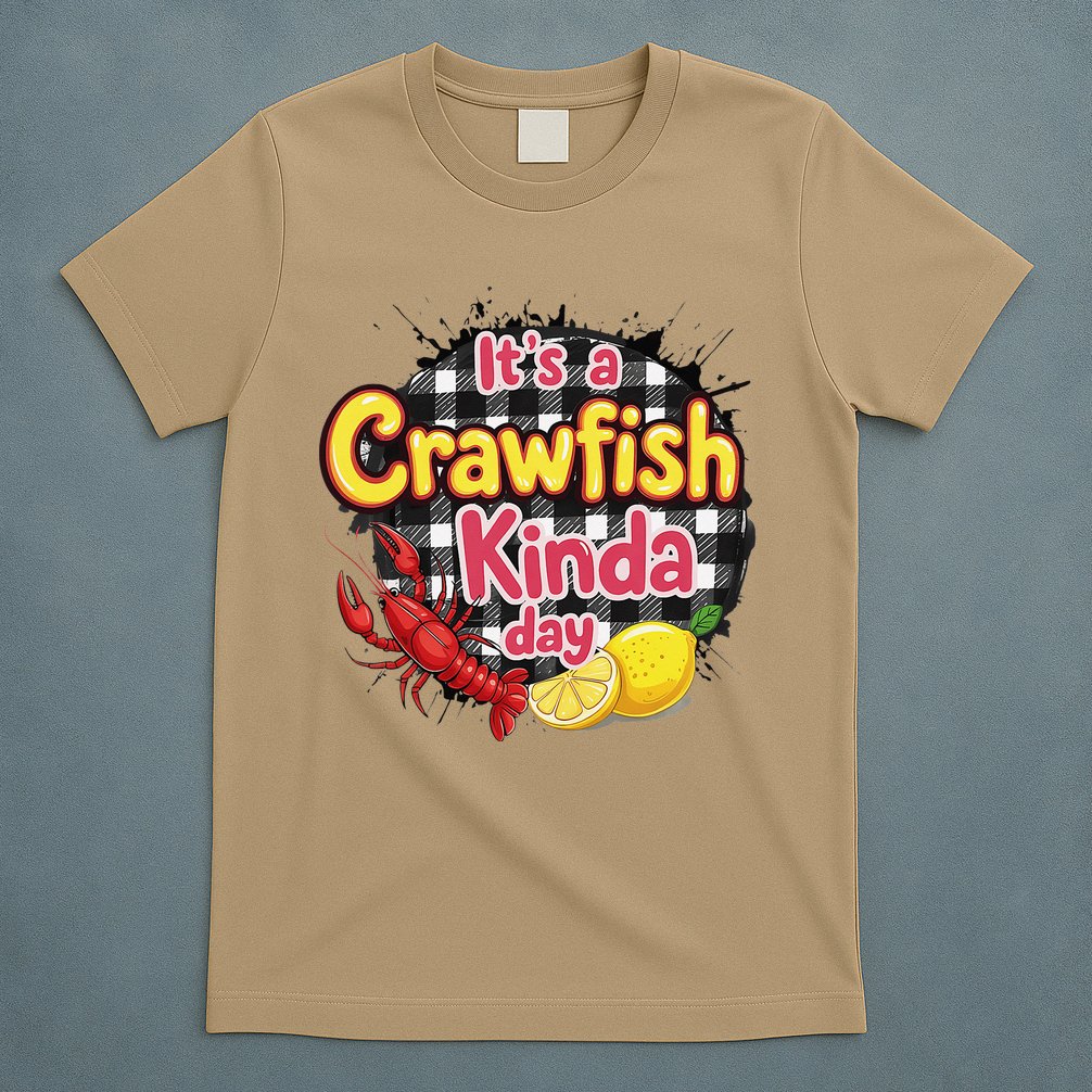 Its A CrawFish Kinda Day Crawfish Funny Louisiana Seafood T-Shirt