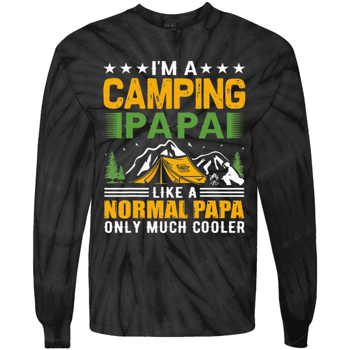 i´m a camping papa like a normal papa only much cooler Tie-Dye Long Sleeve Shirt