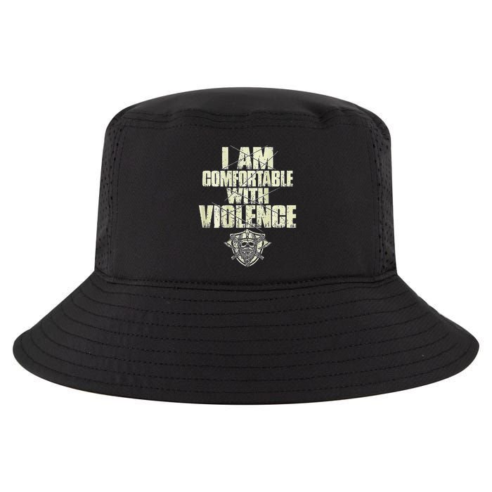 I Am Comfortable With Violence Cool Comfort Performance Bucket Hat