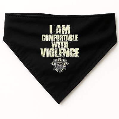 I Am Comfortable With Violence USA-Made Doggie Bandana