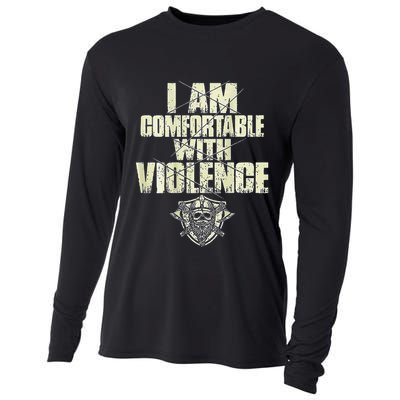 I Am Comfortable With Violence Cooling Performance Long Sleeve Crew