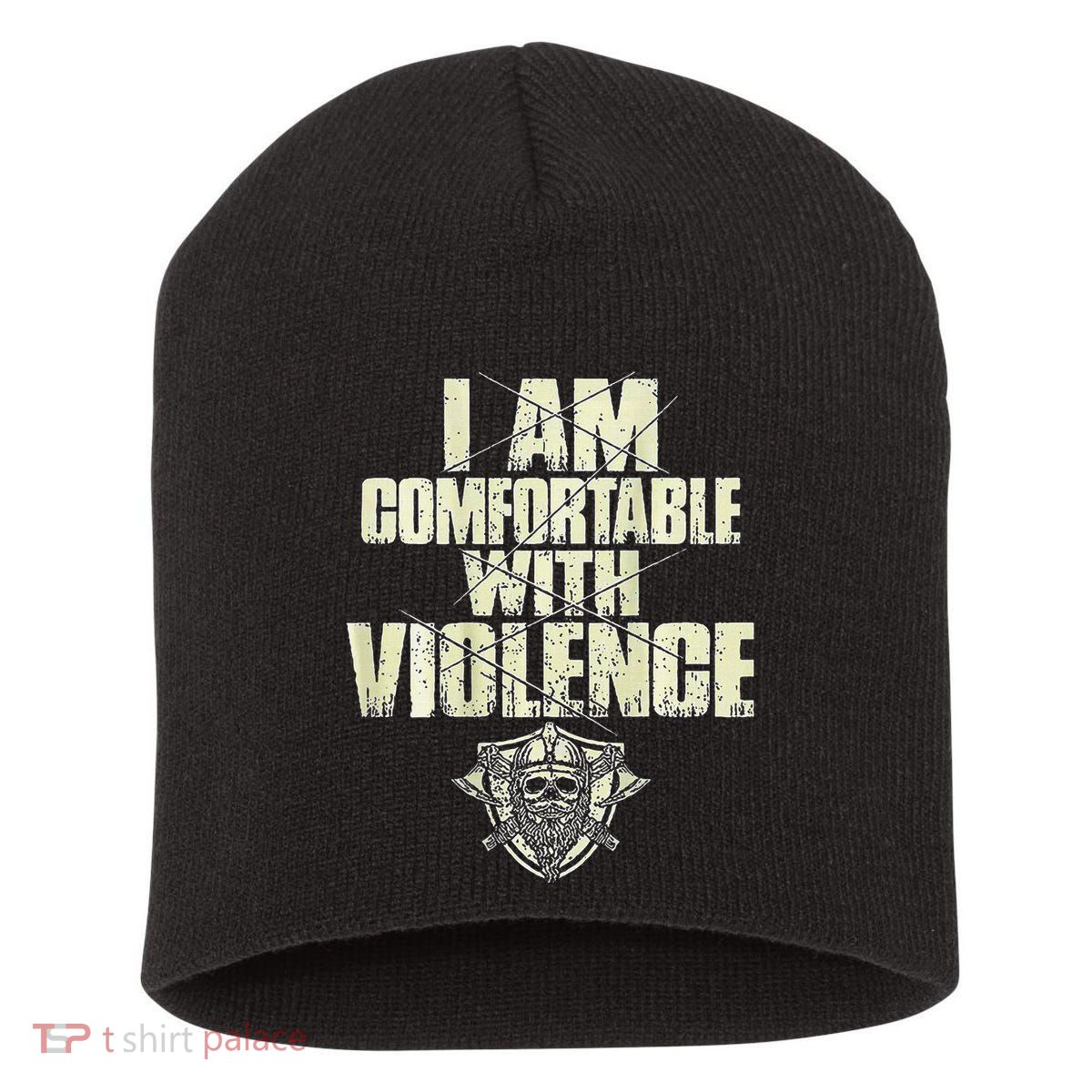 I Am Comfortable With Violence Short Acrylic Beanie