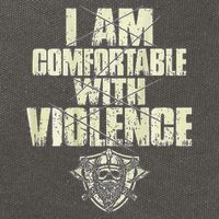 I Am Comfortable With Violence Cotton Canvas Backpack