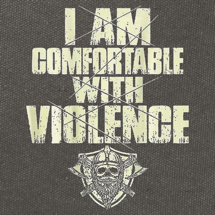 I Am Comfortable With Violence Cotton Canvas Backpack