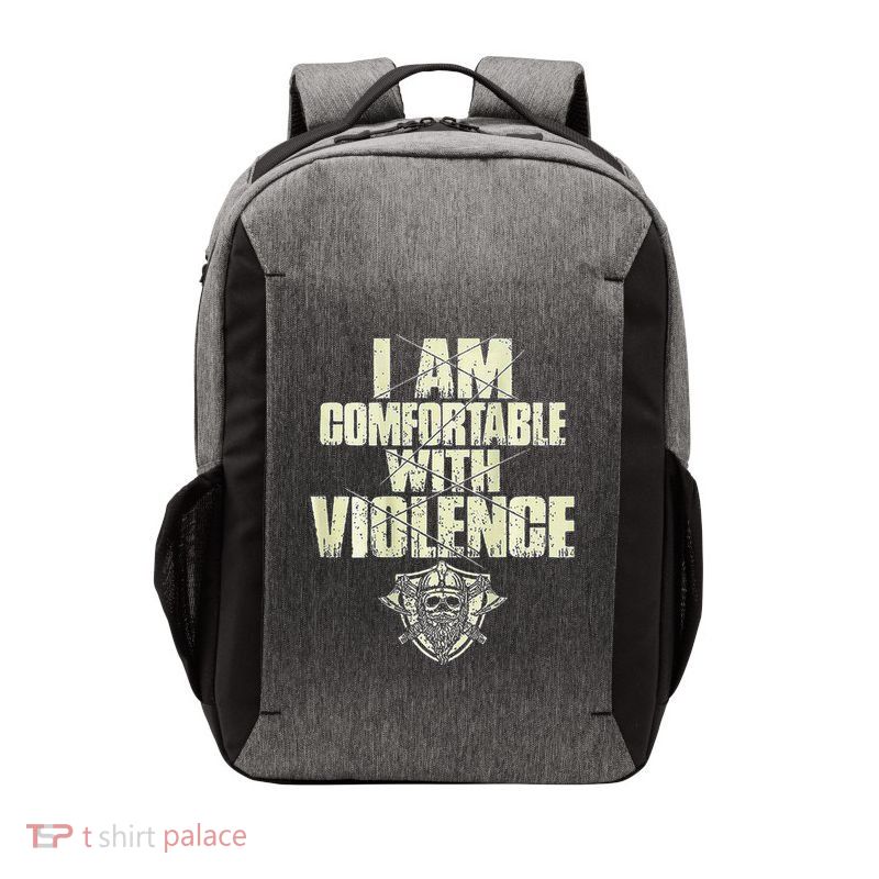 I Am Comfortable With Violence Vector Backpack