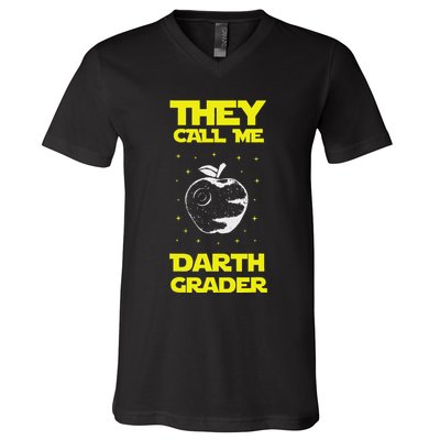 I Am Darth Grader Sci Fi Space V-Neck T-Shirt