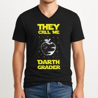 I Am Darth Grader Sci Fi Space V-Neck T-Shirt