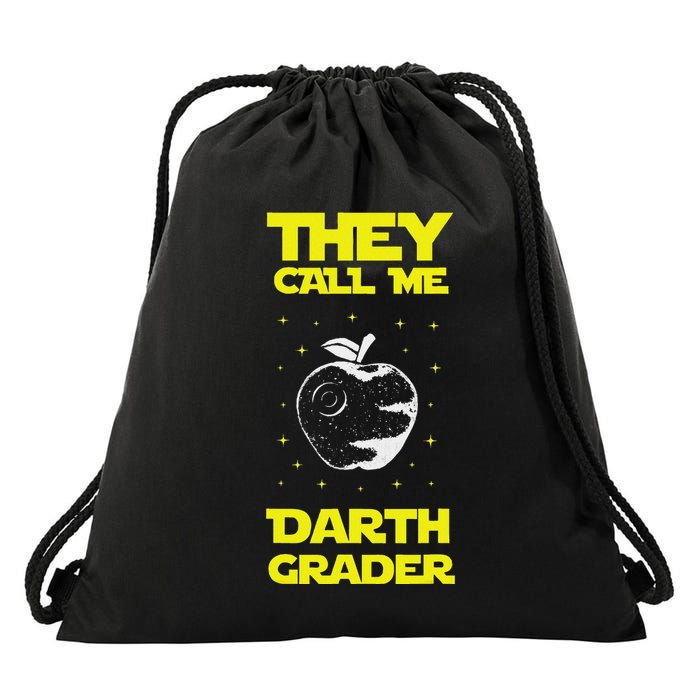 I Am Darth Grader Sci Fi Space Drawstring Bag