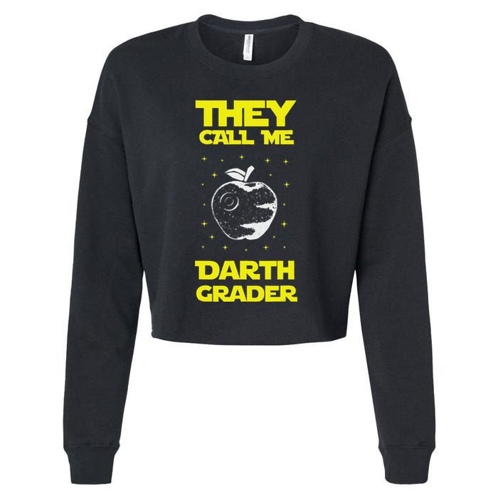 I Am Darth Grader Sci Fi Space Cropped Pullover Crew
