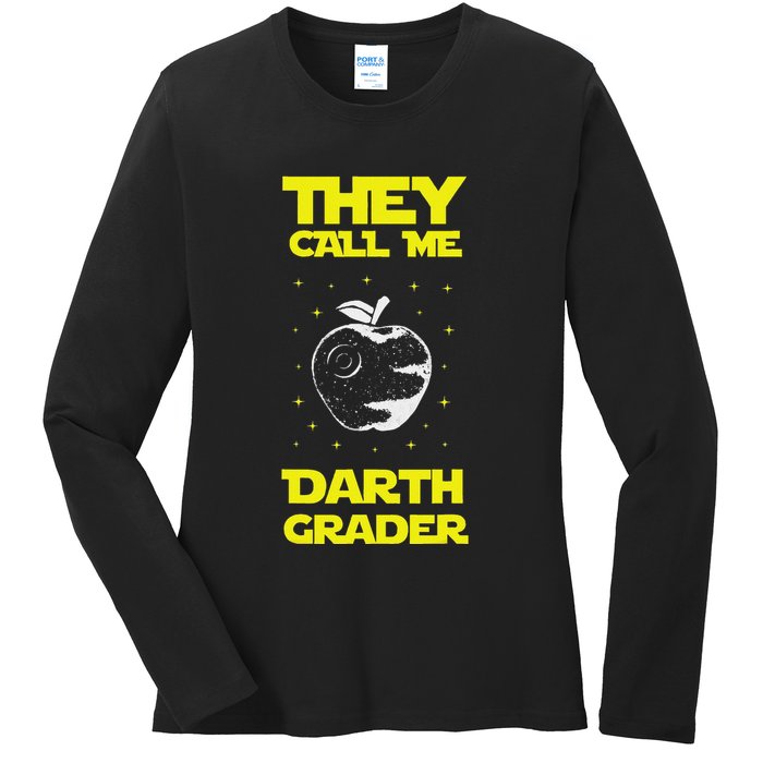 I Am Darth Grader Sci Fi Space Ladies Long Sleeve Shirt
