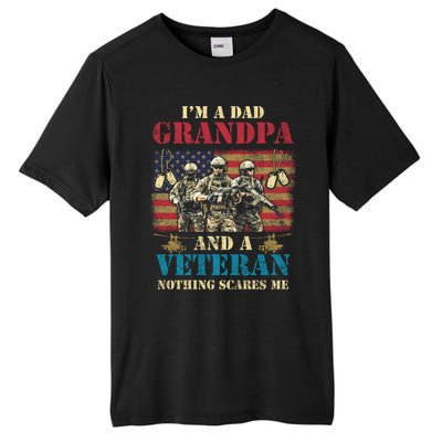 Im A Dad Grandpa Veterans Day Usa Flag Proud Soldier Cute Gift Tall Fusion ChromaSoft Performance T-Shirt