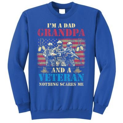 Im A Dad Grandpa Veterans Day Usa Flag Proud Soldier Cute Gift Sweatshirt