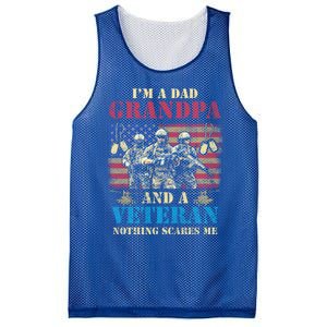 Im A Dad Grandpa Veterans Day Usa Flag Proud Soldier Cute Gift Mesh Reversible Basketball Jersey Tank