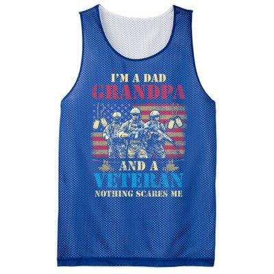 Im A Dad Grandpa Veterans Day Usa Flag Proud Soldier Cute Gift Mesh Reversible Basketball Jersey Tank