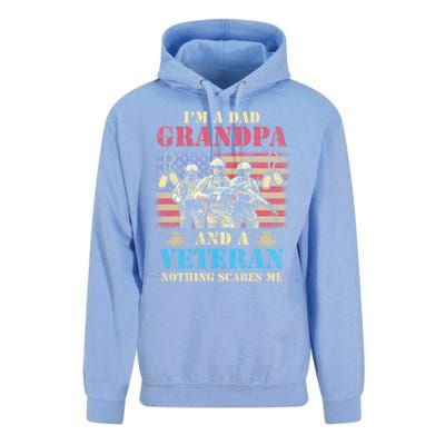 Im A Dad Grandpa Veterans Day Usa Flag Proud Soldier Cute Gift Unisex Surf Hoodie