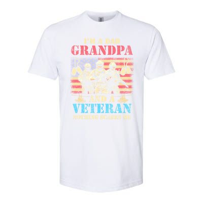 Im A Dad Grandpa Veterans Day Usa Flag Proud Soldier Cute Gift Softstyle CVC T-Shirt