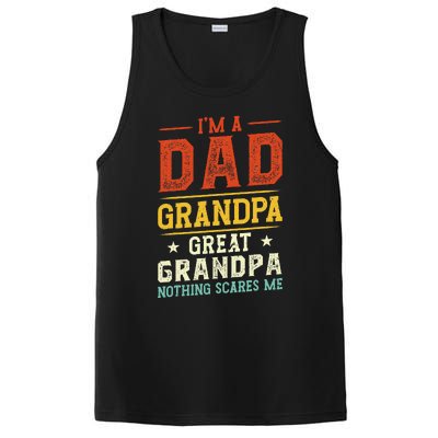 I'm a Dad Grandpa Great Grandpa Nothing scares me retro PosiCharge Competitor Tank