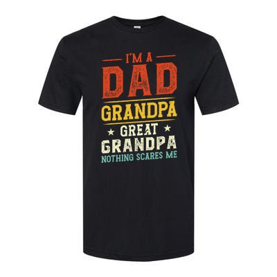 I'm a Dad Grandpa Great Grandpa Nothing scares me retro Softstyle CVC T-Shirt