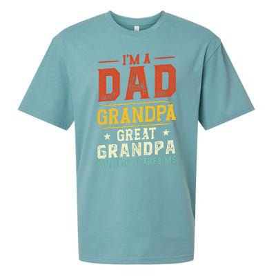 I'm a Dad Grandpa Great Grandpa Nothing scares me retro Sueded Cloud Jersey T-Shirt