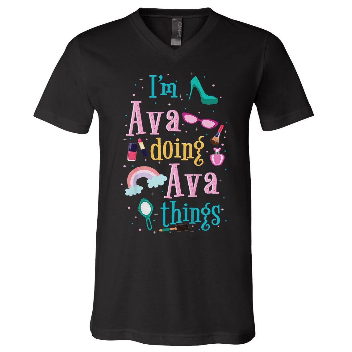 I'm Ava Doing Ava Things Cute Gift V-Neck T-Shirt