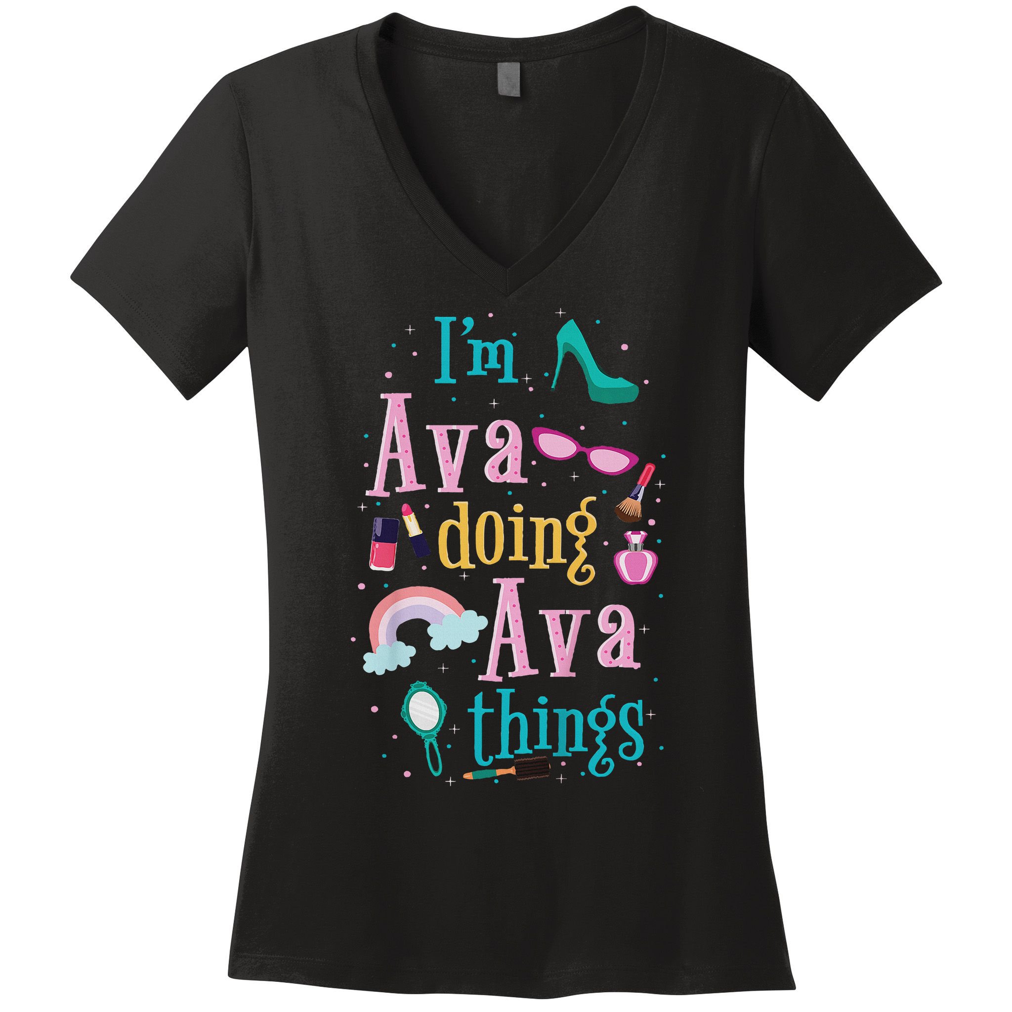I'm Ava Doing Ava Things Cute Gift Women's V-Neck T-Shirt