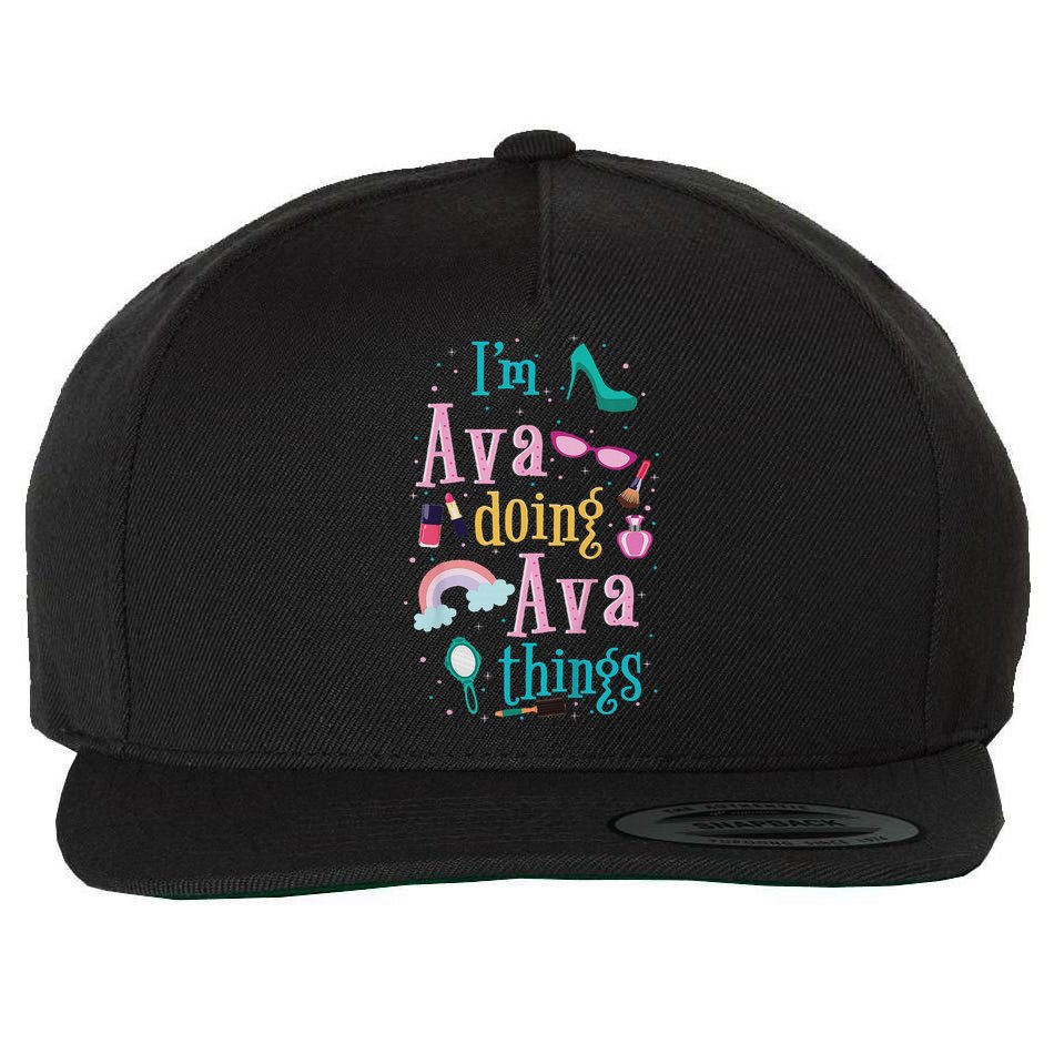I'm Ava Doing Ava Things Cute Gift Wool Snapback Cap