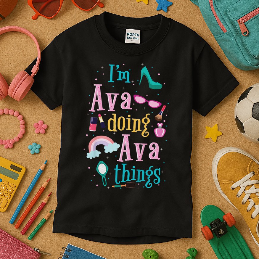 I'm Ava Doing Ava Things Cute Gift Kids T-Shirt