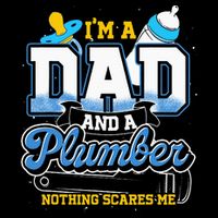 Im A Dad And A Plumber Nothing Scares Me Fyunny Plumber Short Acrylic Beanie